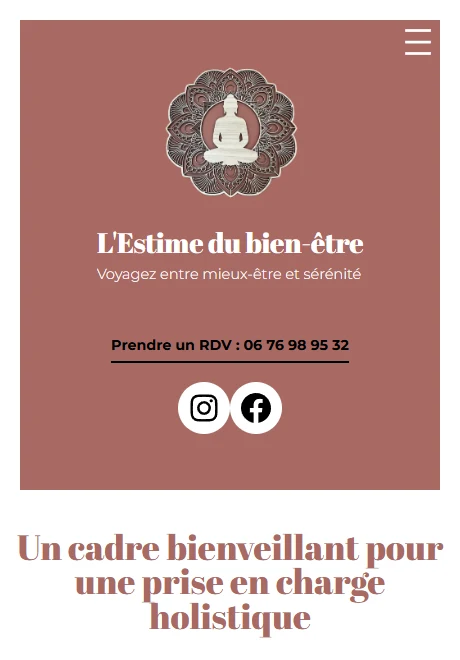 accueil responsive lestimedubienetre.fr design gamme supérieure pour micro entreprise